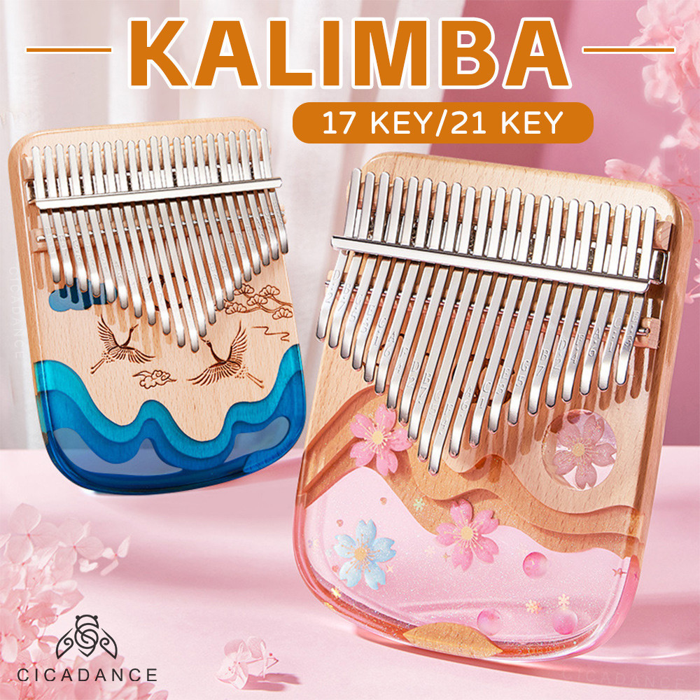 17/21key Kalimba Crystal Acylic Clear Thumb Piano Acoustic Finger Piano ...