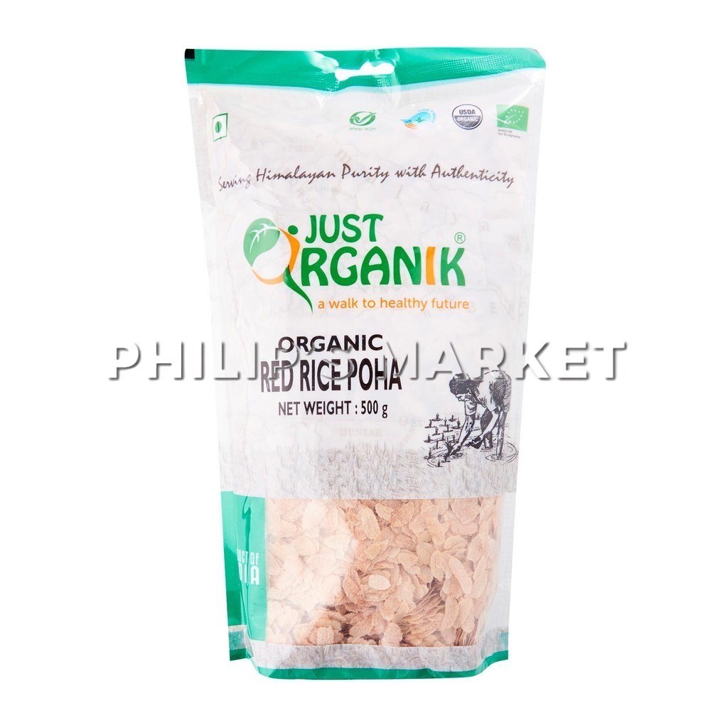 JUST ORGANIK Organic Red Rice Poha 500g | Shopee Singapore