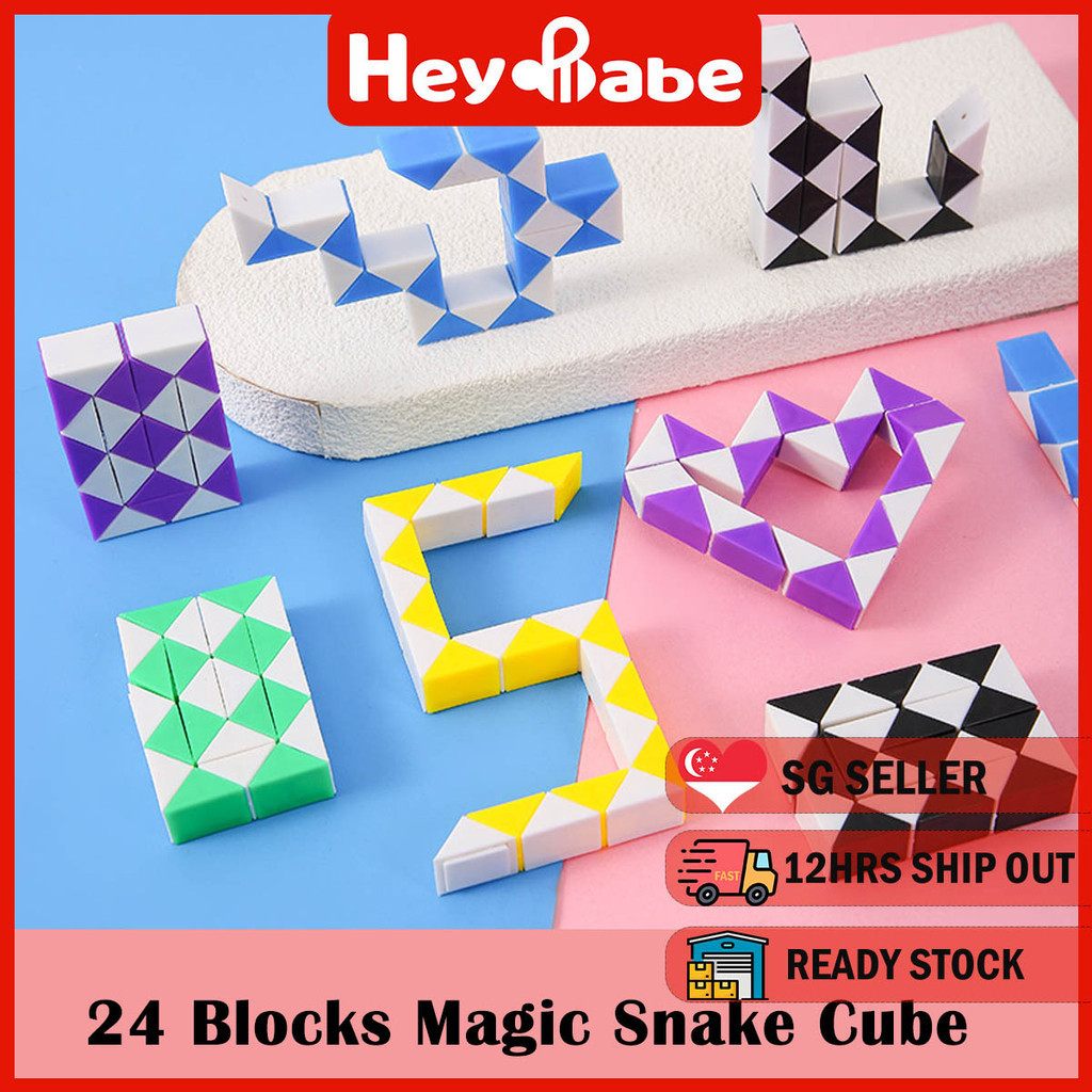 24Pcs Magic Snake Cube Block | DIY Twisty Puzzle | Goodie Bag toys ...