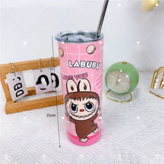 UMISTY Labubu Sippy Cup, Cartoon Portable Stainless Steel Water Cup ...