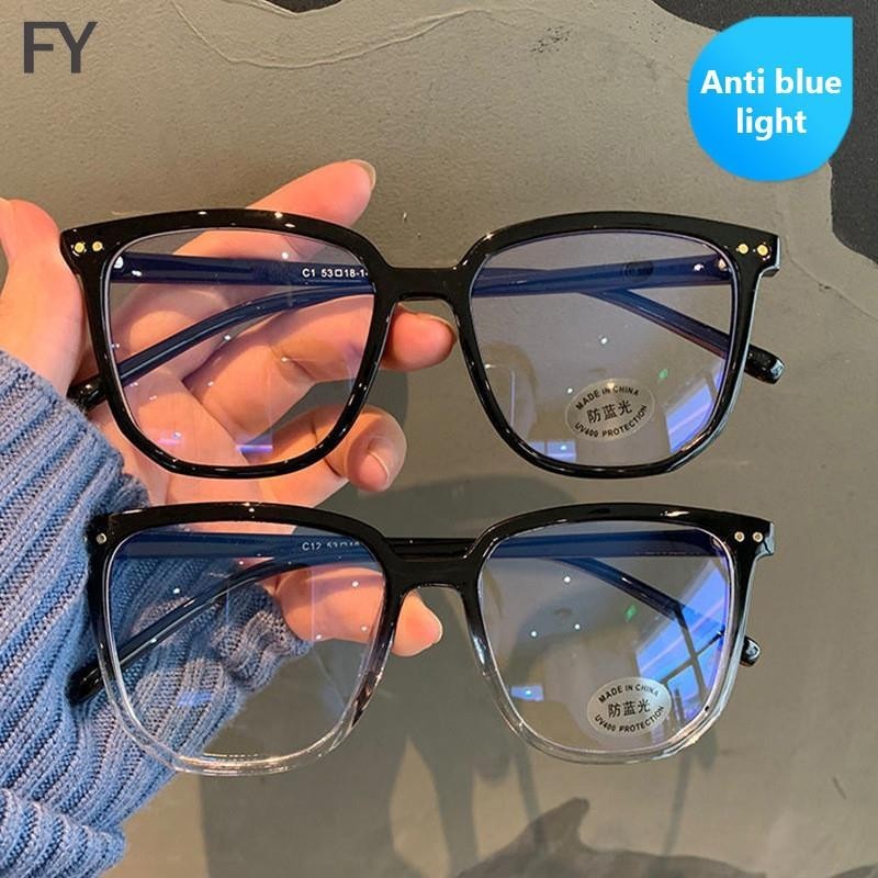 Transparent Computer Glasses Frame Women Men Anti Blue Light square Eyewear Blocking Glasses Optical Spectacle Eyeglass FY Shopee Singapore