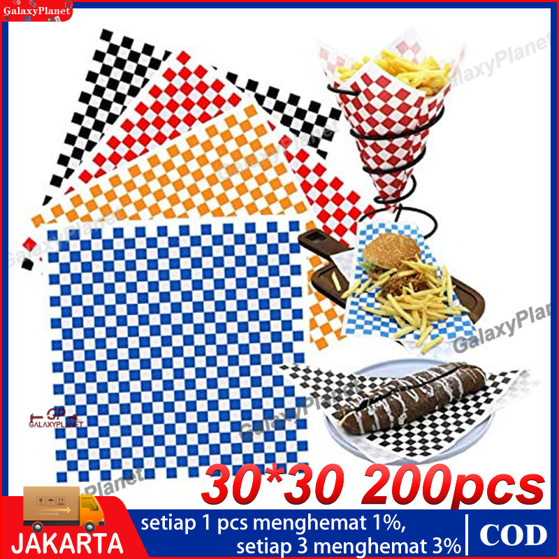 Motif Wrapping Paper - Rice / Burger Paper - 30 cm x 30 cm Food Wrapper ...