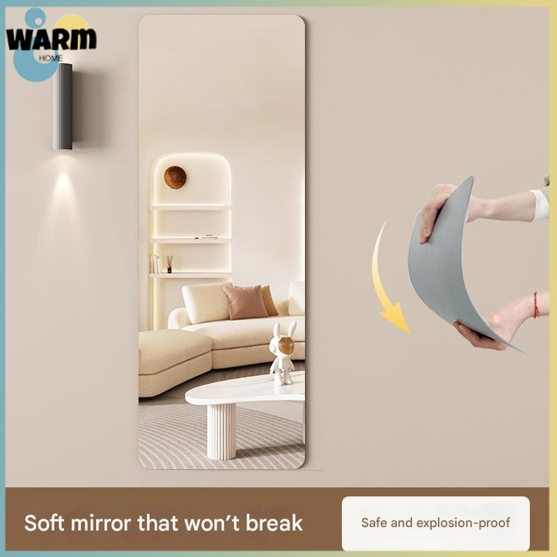 (SG Warehouse) Soft Mirror Wall Sticker Self-Adhesive Acrylic Full ...