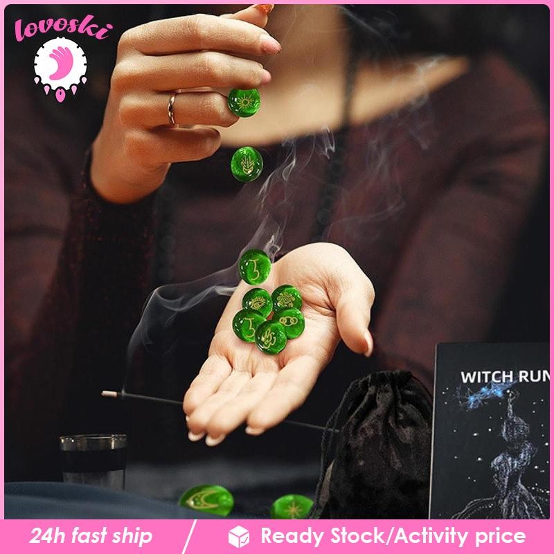 [Lovoski] 13 Pieces Runes Stones Set Runic Alphabet with Runes ...