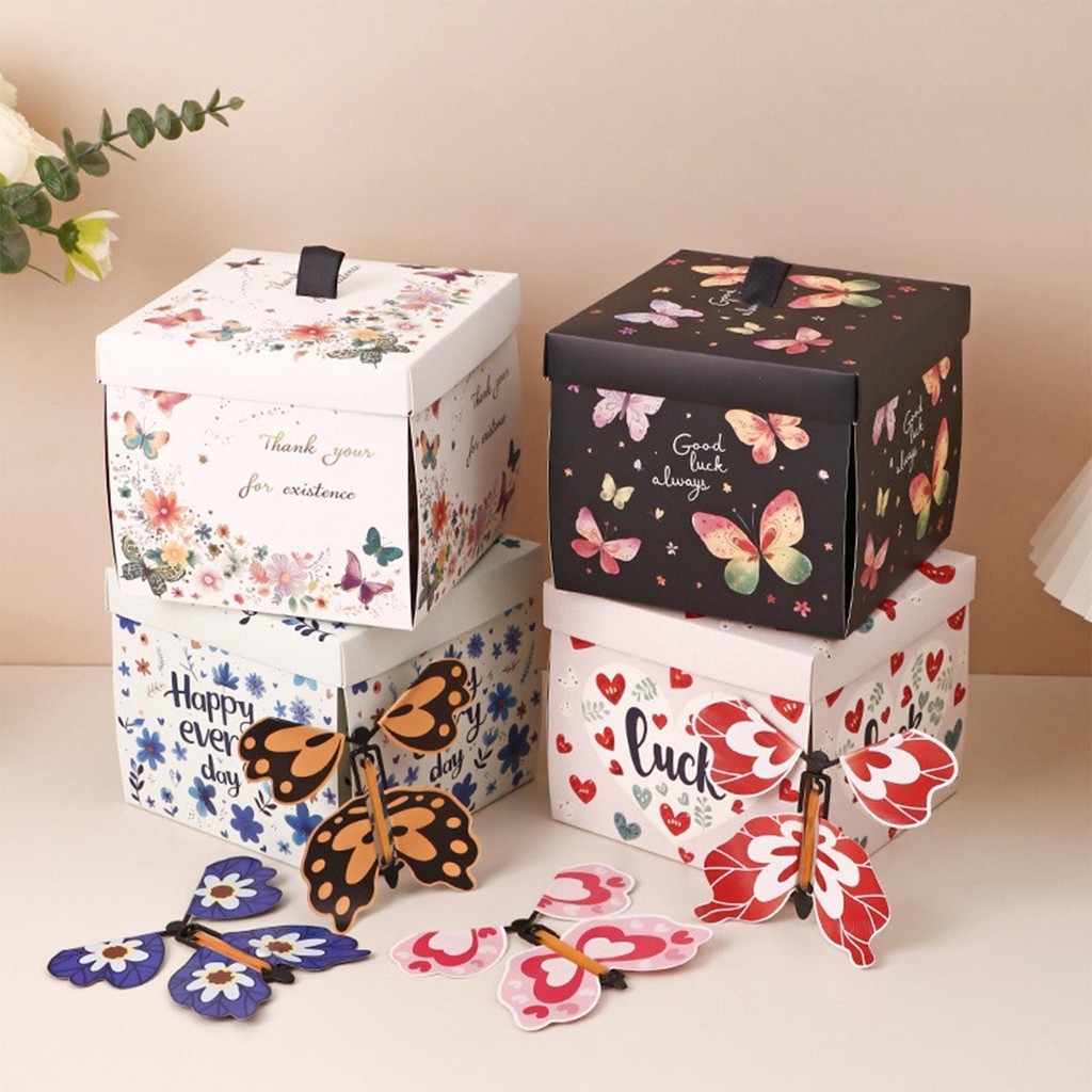 Flying Butterfly Box DIY Flying Butterfly Explosion Gift Box Surprise ...