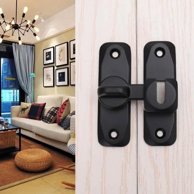 Sliding, sliding, rotating door latch made of thick alloy, can be ...