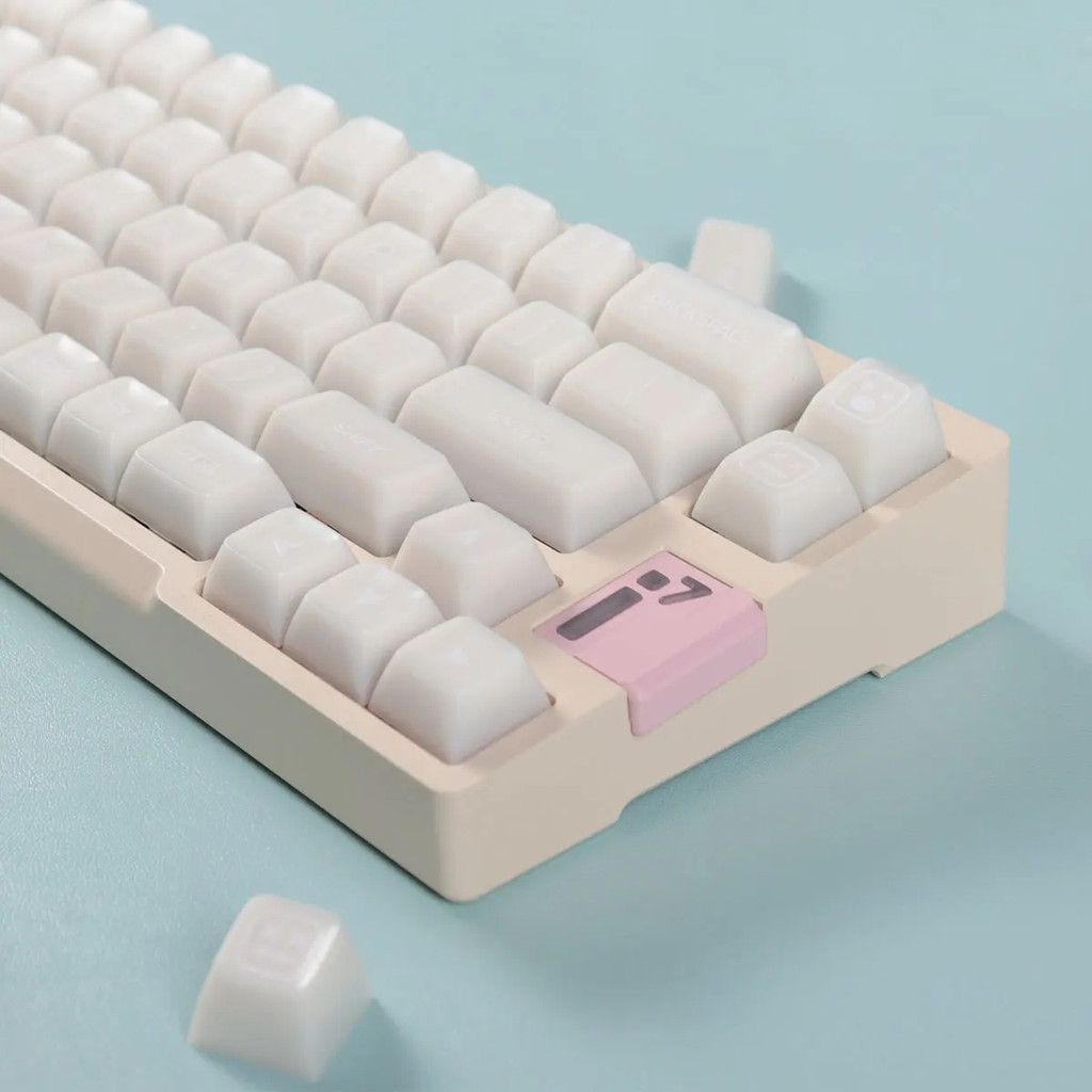 142 Keys SA Profile Marble Themed Double Shot PBT ABS Keycaps Milk ...