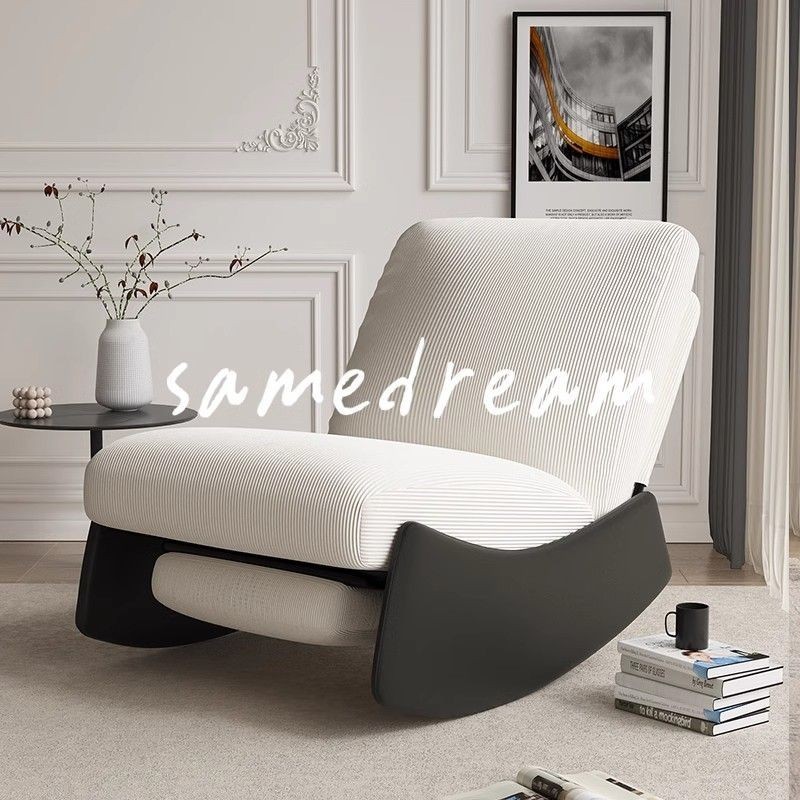 Jike Curved Rocking Chair Adult Lounge Chair Lazy Sofa Back Balcony ...