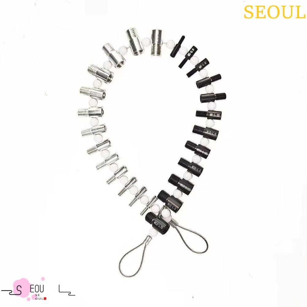 SEOUL Nut and Bolt Thread Checker Set, 26Pcs Inch and Metric Size ...