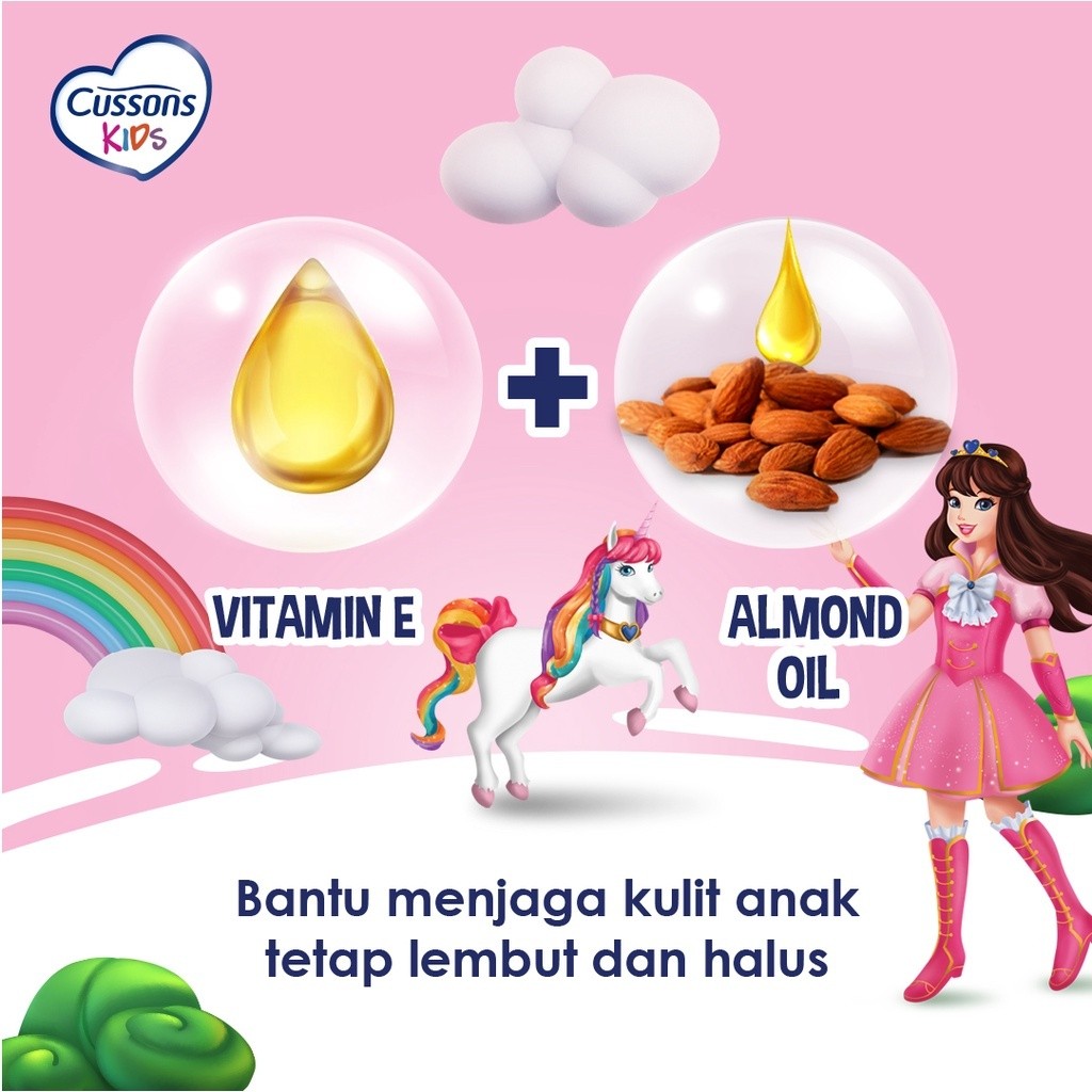 Cussons Kids Body Wash Unicorn Soft & Smooth - Sabun Mandi Anak / Merah Jingga Official - Gambar 3
