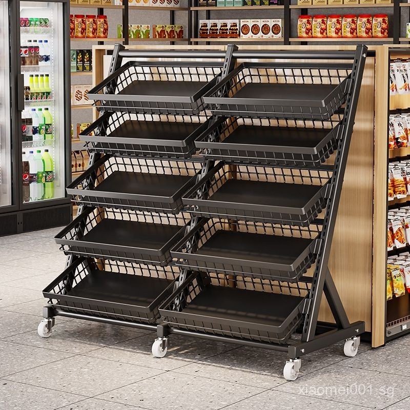 Five-tier Supermarket Snack Shelf Convenience Store Display Rack Basket ...