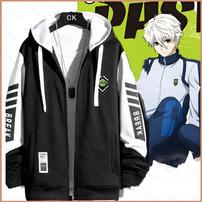 PS2 Blue Lock Mikage Reo Isagi Yoichi Nagi Seishiro anime zipper Hoodie ...