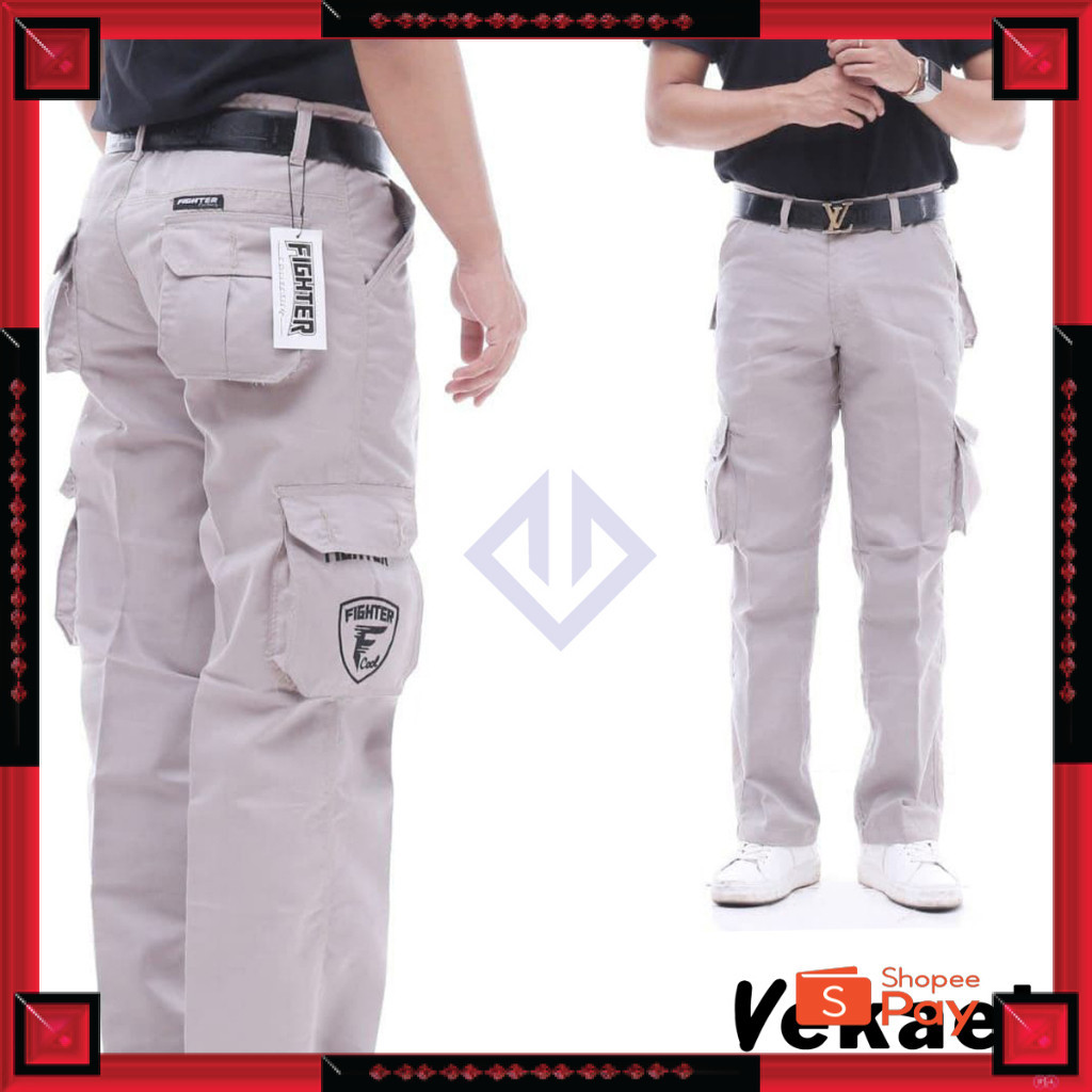 5.5 CARGO SALE Vekael/ Men's Long Cargo Pants Jumbo Size Standard 27-38 ...
