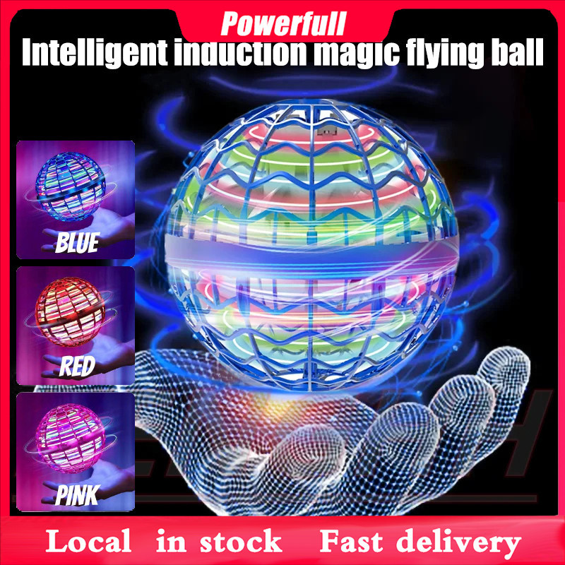 Flynova Pro LED Flying UFO Ball 360 Rotating Drone Boomerang Spinner ...