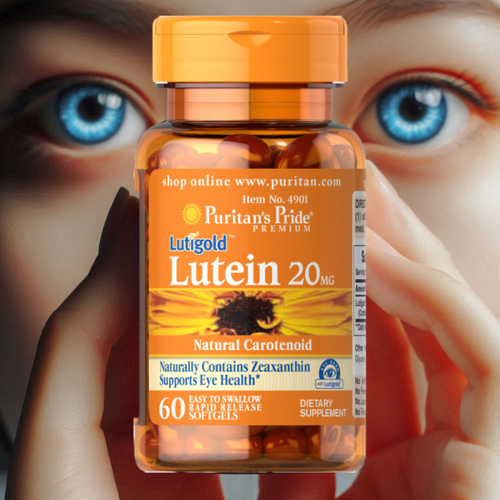 Puritan's Pride Lutein 20 mg with Zeaxanthin 20 mg / 60 Softgels ...