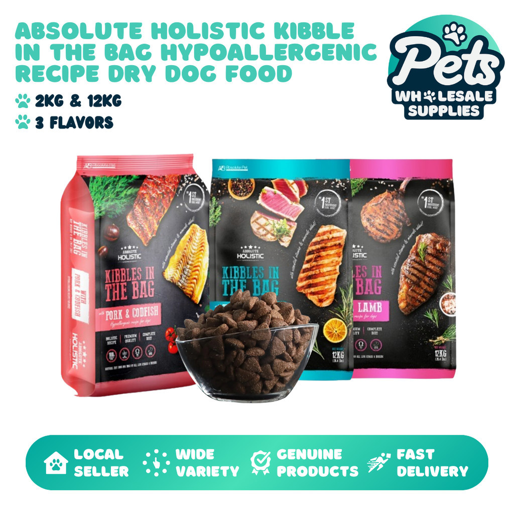 Absolute Holistic Kibble - Hypoallergenic, Premium Dry Dog Food ...