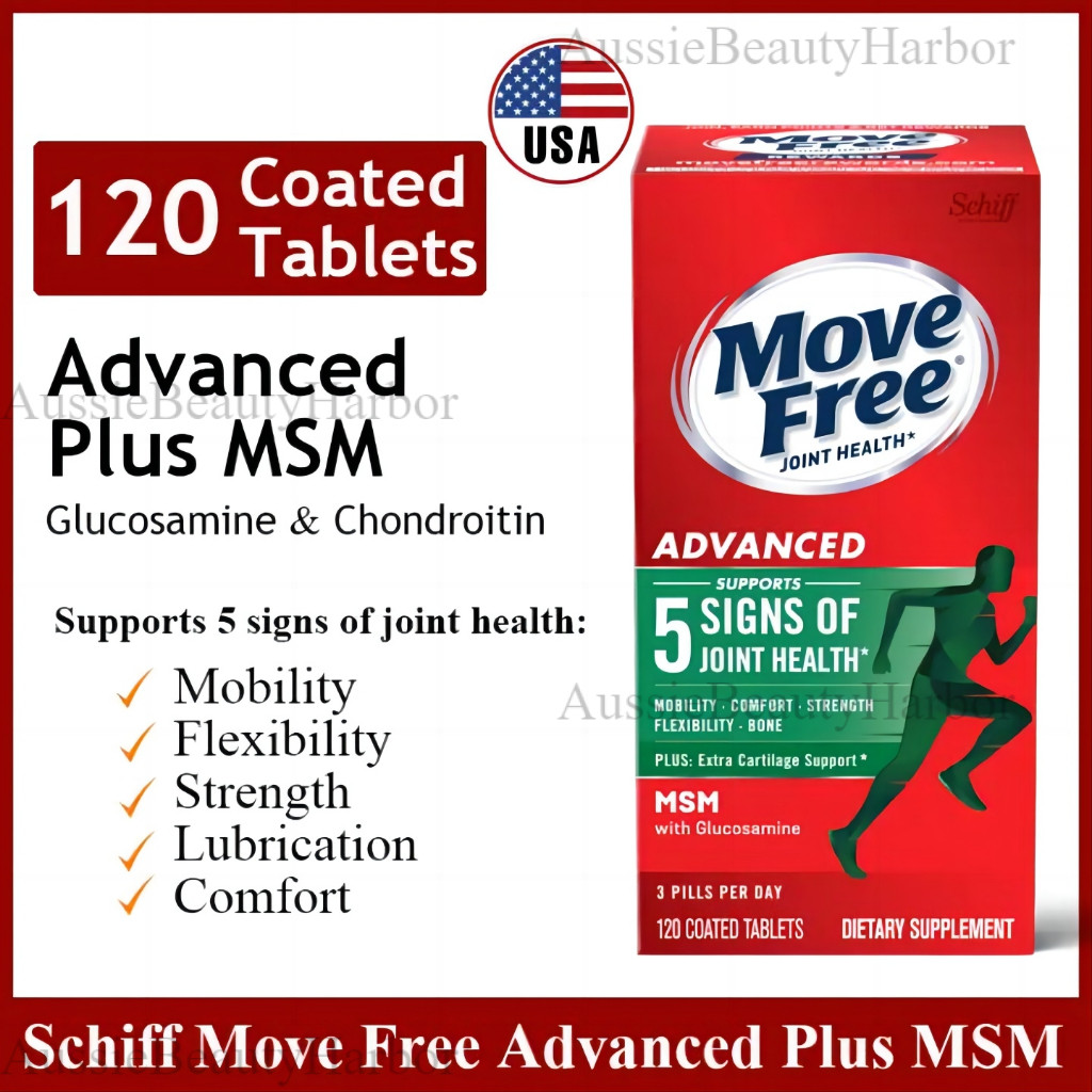 Move Free Advanced Plus MSM, 120 tablets - Joint Health Supplement w ...