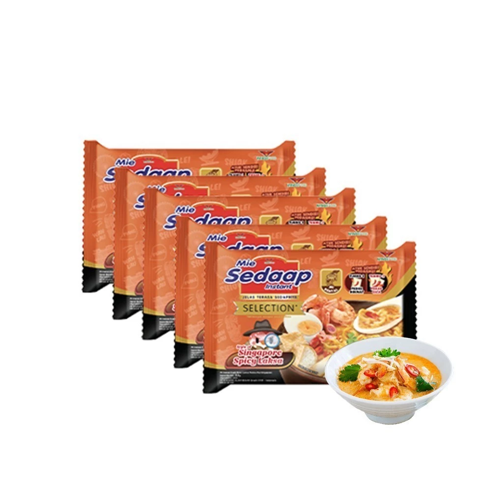 Sedaap Mie Instan Singapore Spicy Laksa Bag 83 gr x5 - Gambar 2