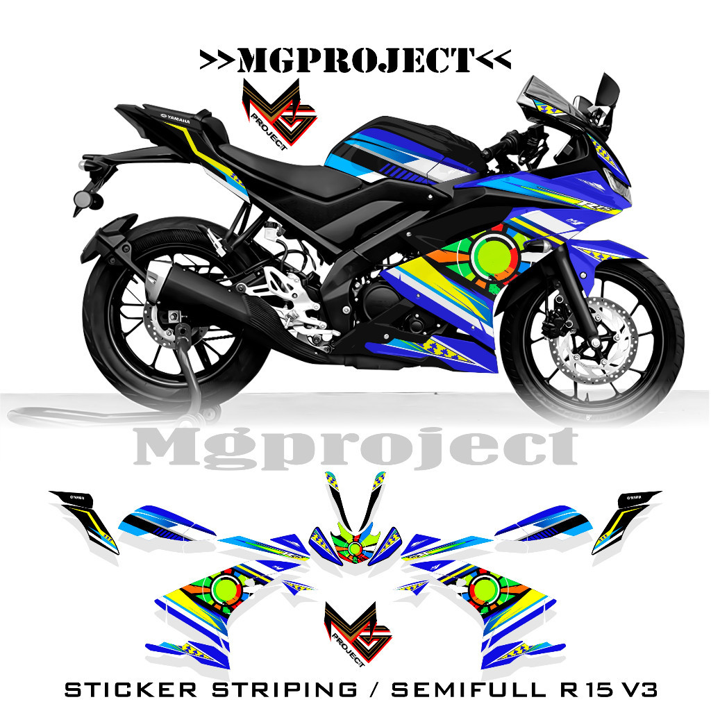 R15 v3 sku7, Graphic yamaha r15 v3 striping, r15 v3 semifullbody ...