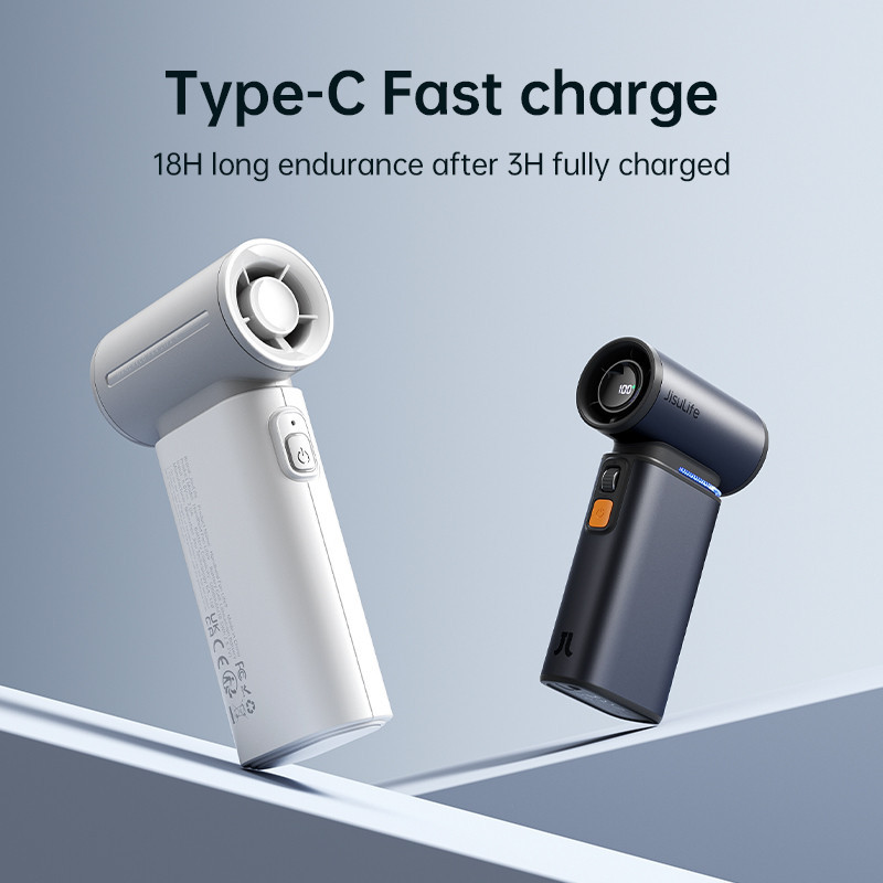 JISULIFE Life9 5000mAH Portable Fan 5 Speed Control Compact Design ...