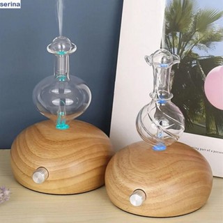 SERINA Aroma Diffuser, Waterless Natural Wood Base Essential Oils ...