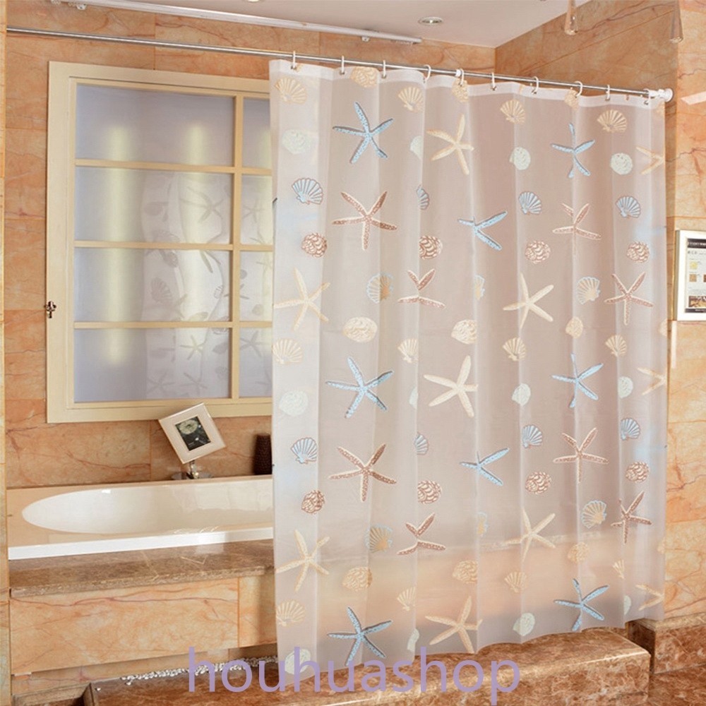 Bathroom curtains, modern shower curtain partitions, seaside style ...