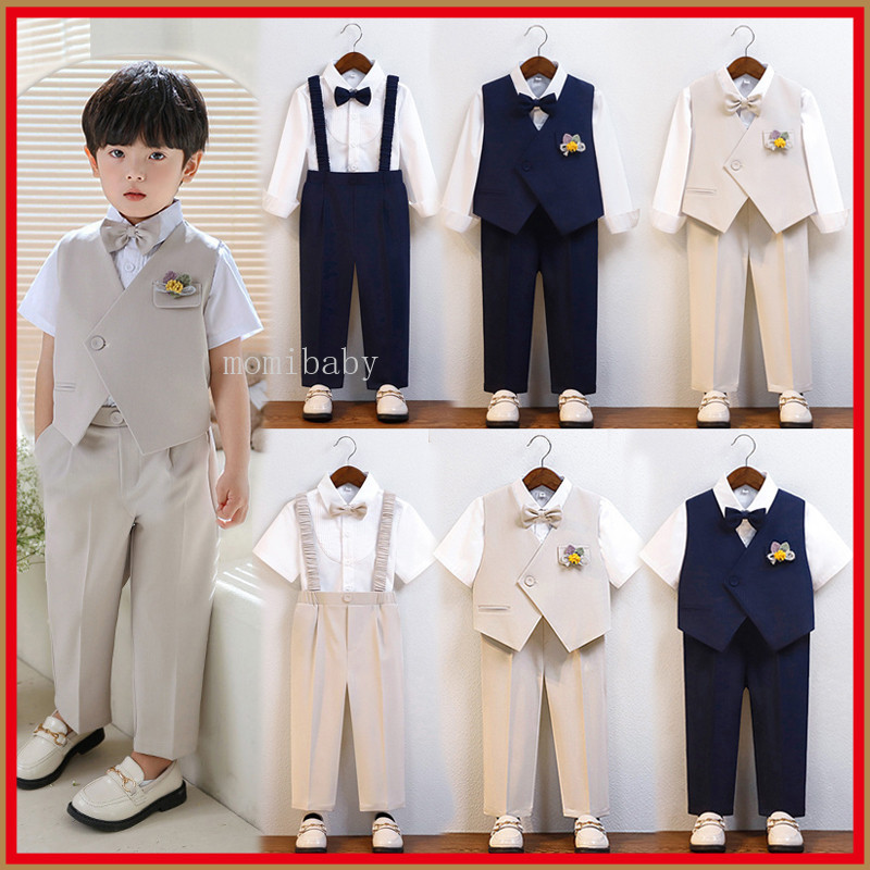 Gentleman Clothes for Kids Boy Wedding Ring Bearer Outfit for Baby