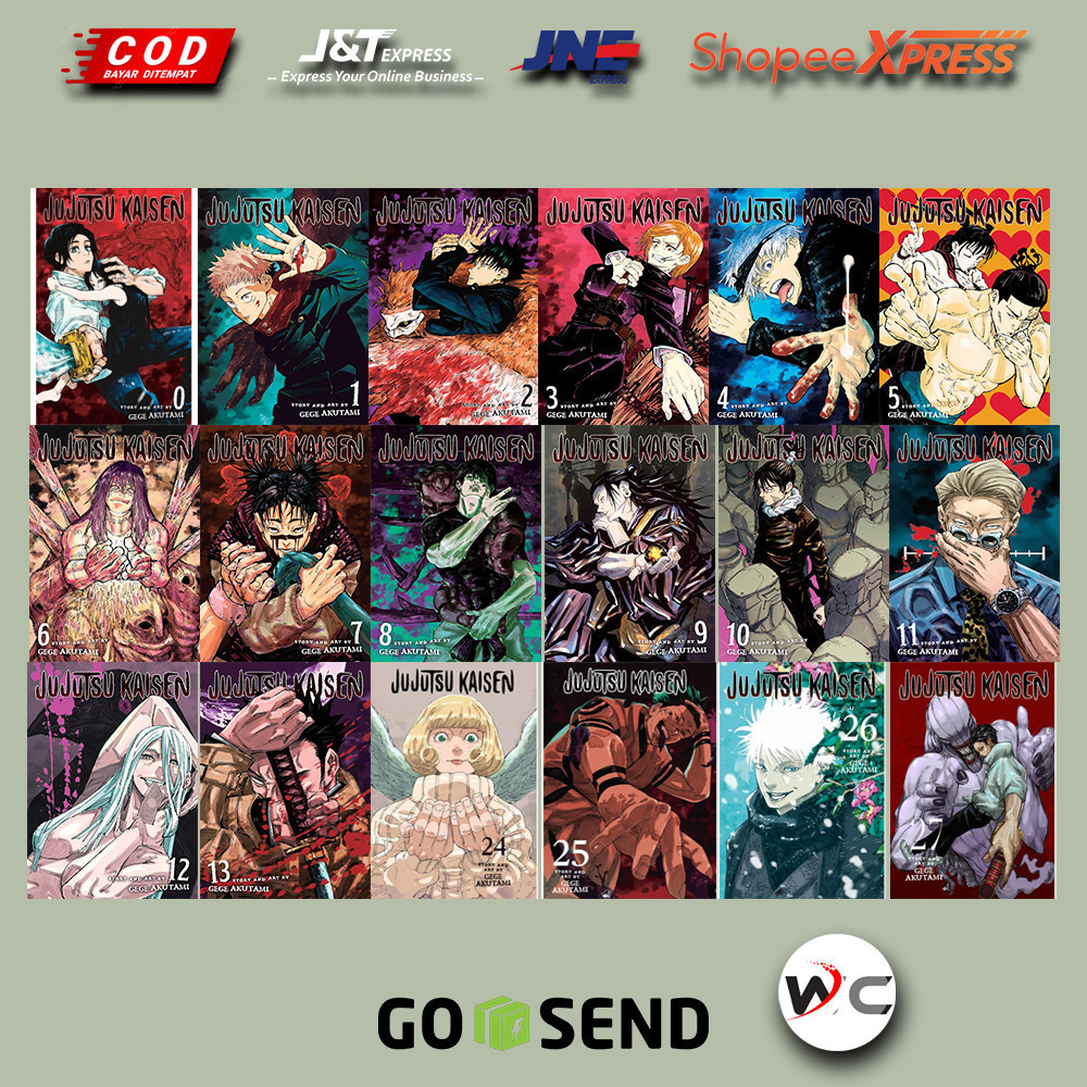Komik/manga Jujutsu Kaisen Vol. 0-27 by Gege Akutami (English) | Shopee ...
