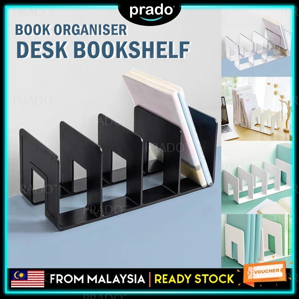 PRADO Desktop Book Rack 32CM Book Storage Divider Partition Books Stand ...
