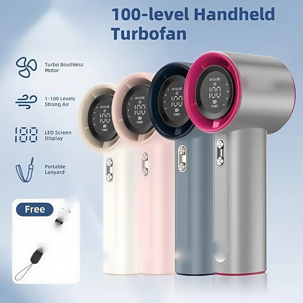 Mini Fan Rechargeable Strong Wind 100 Gear Wind Speed Electric Fan ...