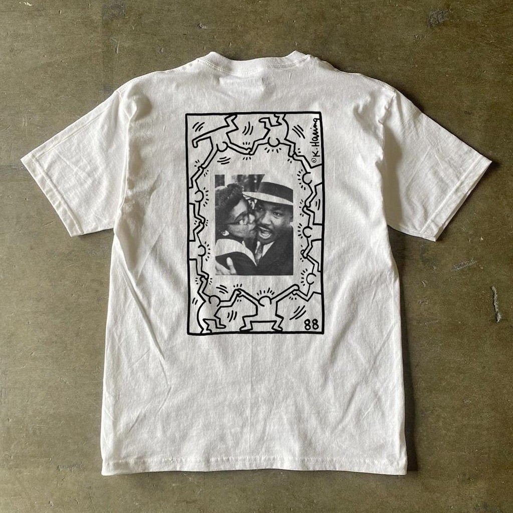 Buy Black/ White Keith Haring Printed Short Sleeve Shirt from the