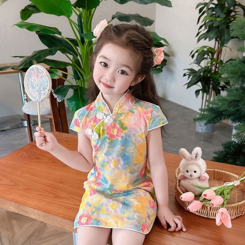 Girl's Cheongsam, Little Girl's Dress Style Dres Girls Cheongsam Little 