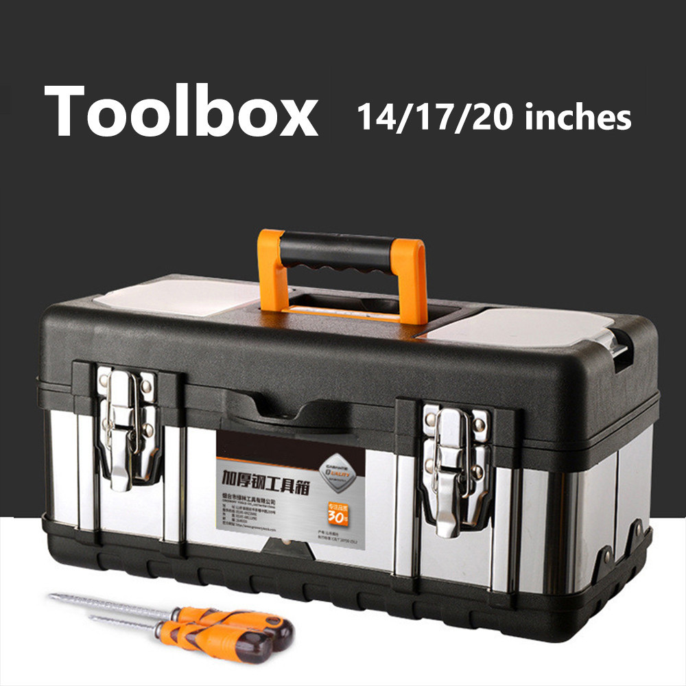 14/17/20 Inch Multiple Specifications Portable Toolbox Double Layer ...