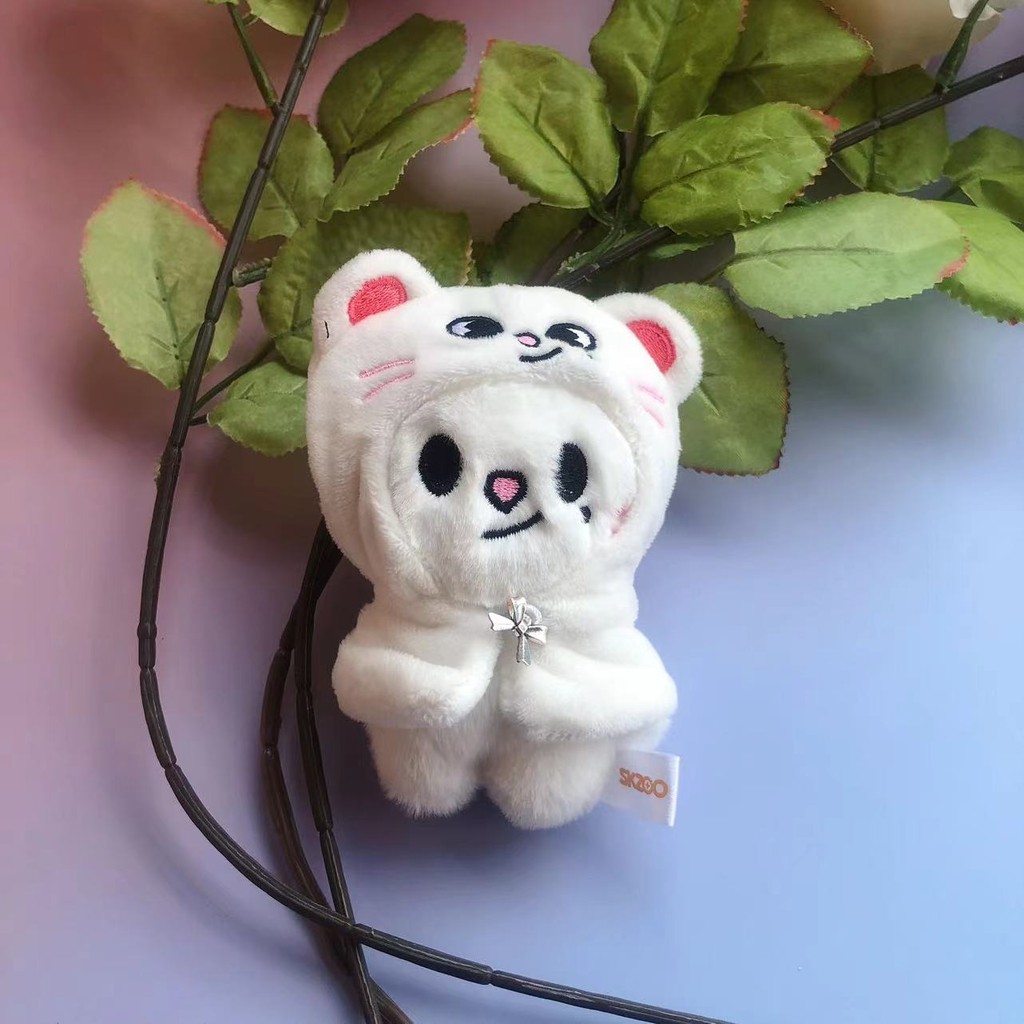 10cm Kpop Idol FM Stray Kids Plush Doll with Adorable Cape Outfit