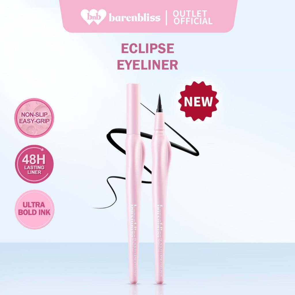 BNB barenbliss Black Eclipse Eyeliner 48H Tahan Lama Waterproof SmudgeProof / Merah Jingga Official - Gambar 2