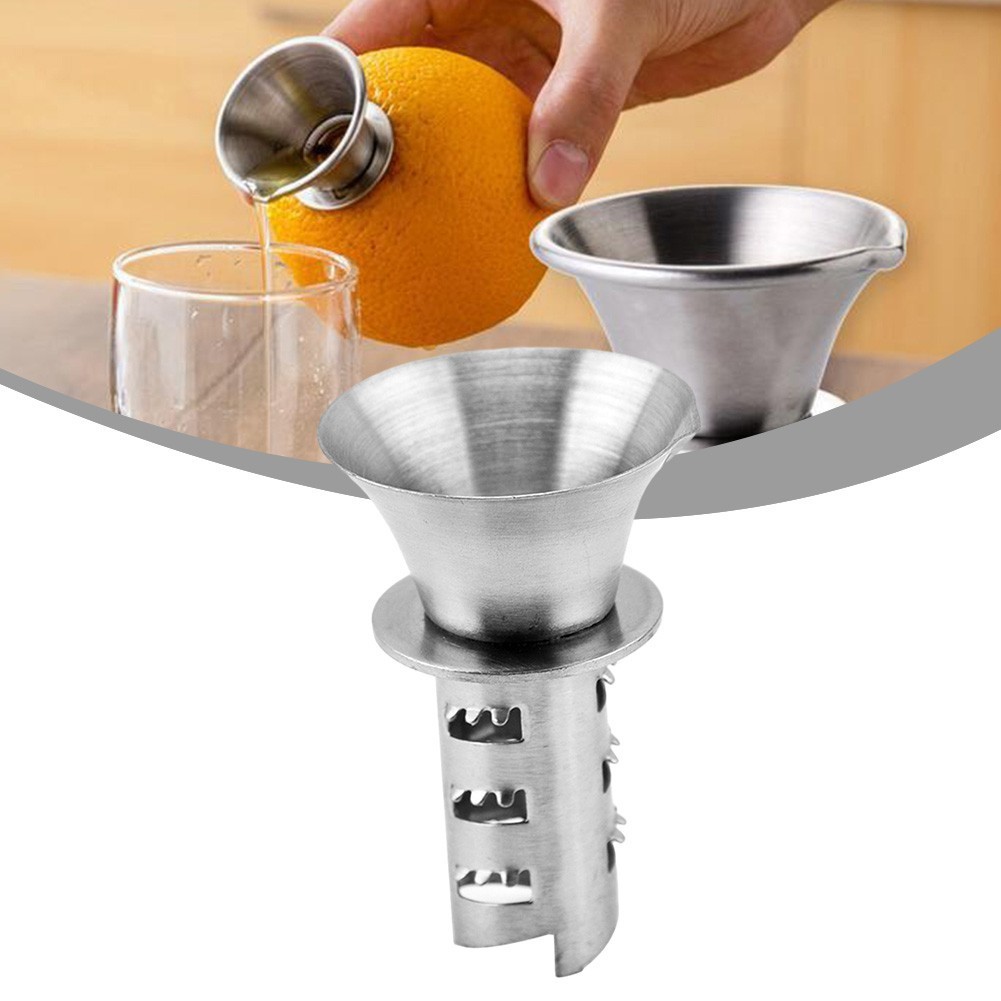 Stainless Steel Lemon Squeezer Pourer Screw Manual Orange Limes Citrus
