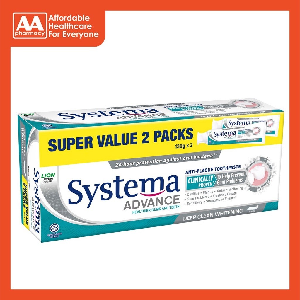 Systema Advance Toothpaste Deep Clean Whitening 2X130g (Value Pack ...