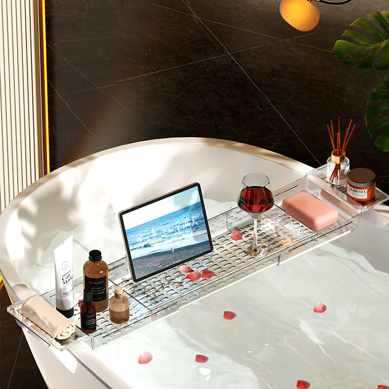 Bathtub Storage Rack Bathroom Retractable Draining Rack Parcel Shelf ...