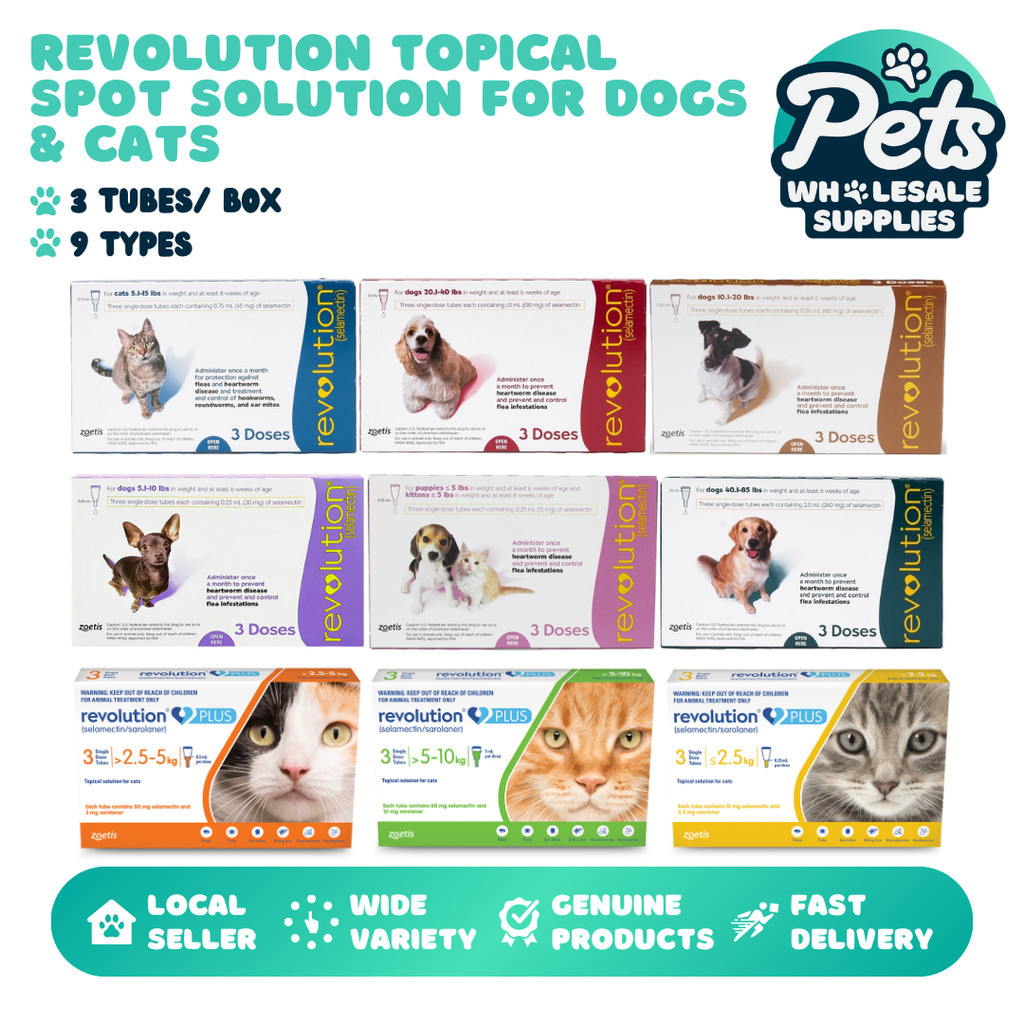 [FDA Approved] Revolution for Cats & Dogs - Anti-flea & Deworming ...