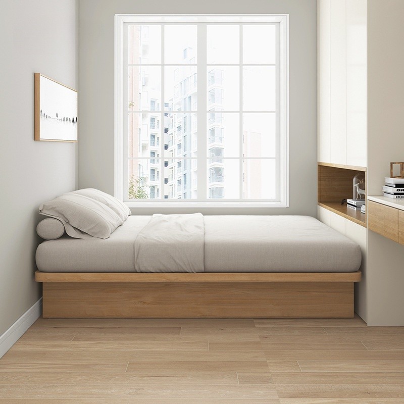 DFN Bedsideless Platform Bed Tatami High Box Storage Bed Modern Simple ...