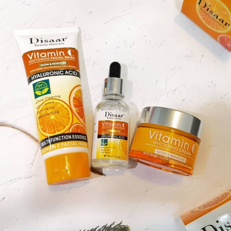 DISAAR 3-in-1 HA Vitamin C Glow & Moisture Whitening Face Cream, Face ...