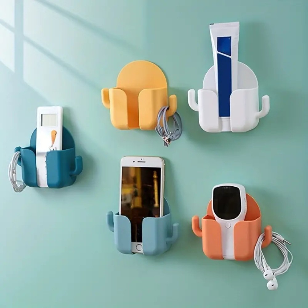 Punch-free Mobile Phone Holder Wall Mount Stand Remote Control ...