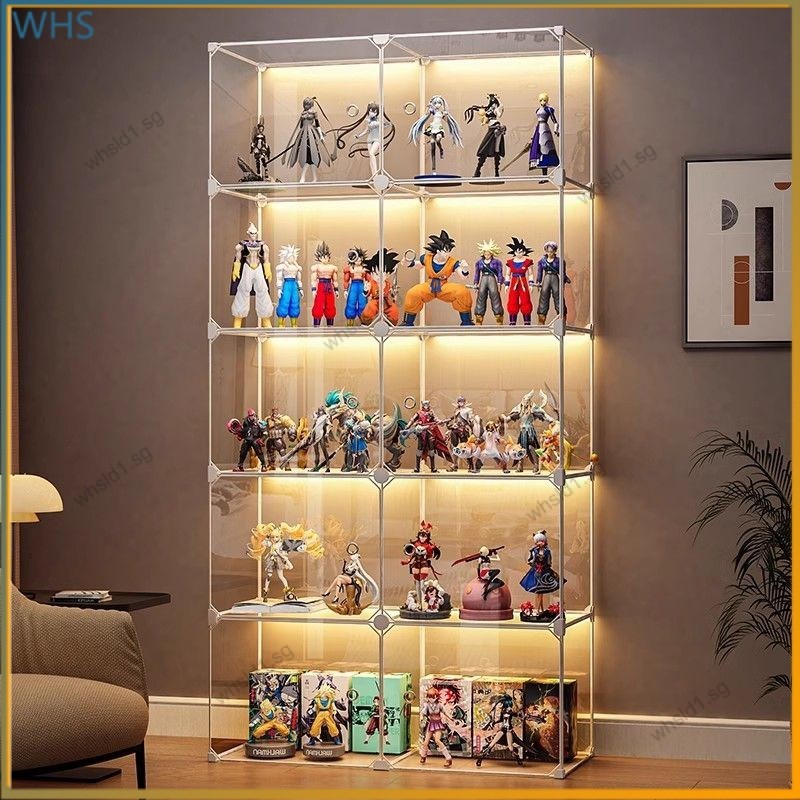 Hand puppet display cabinet toy display rack transparent dust model toy ...