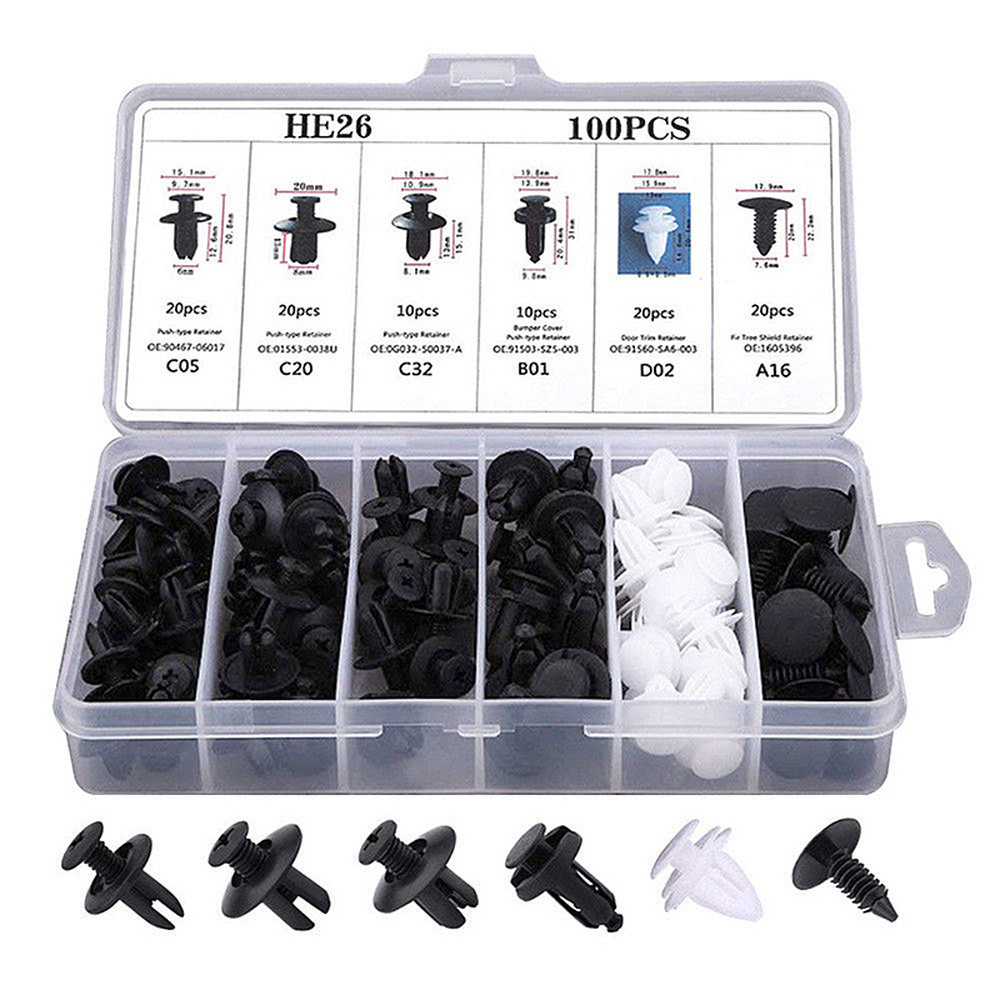 100pcs Mixed Auto Fastener Clip for MITSUBISHI Lancer EX 10 Lancer X ...