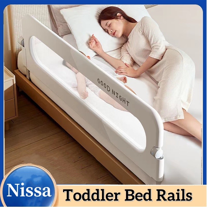 Bed Rail 150cm No Punch Baby Bed Guard Rail Foldable Guardrail Bed