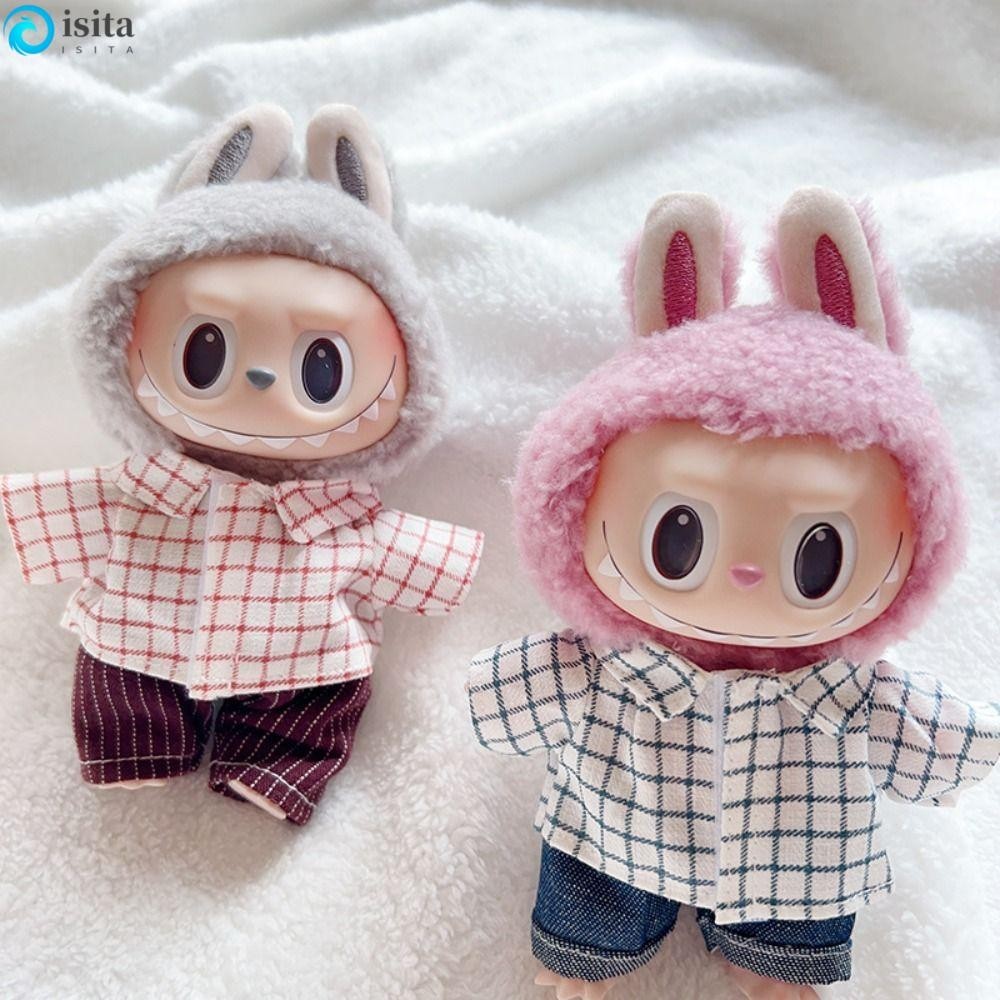 ISITA Labubu Time Clothes, Toy Outfit Plush Coat 15cm Labubu Clothes ...