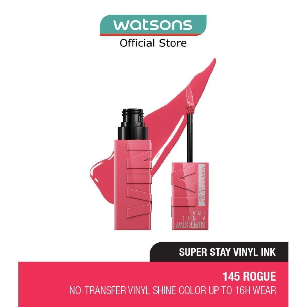 MAYBELLINE Vinyl Ink Pink Collection 145 Rogue 40g | Shopee Singapore