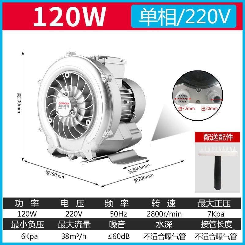 QY*Vortex Pump Industrial Vacuum Pump High Pressure Vortex Blower Fish ...