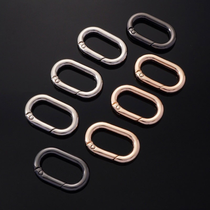 Zinc Alloy Oval Spring Buckle Luggage Hardware Buckle Metal Dan Shaped ...
