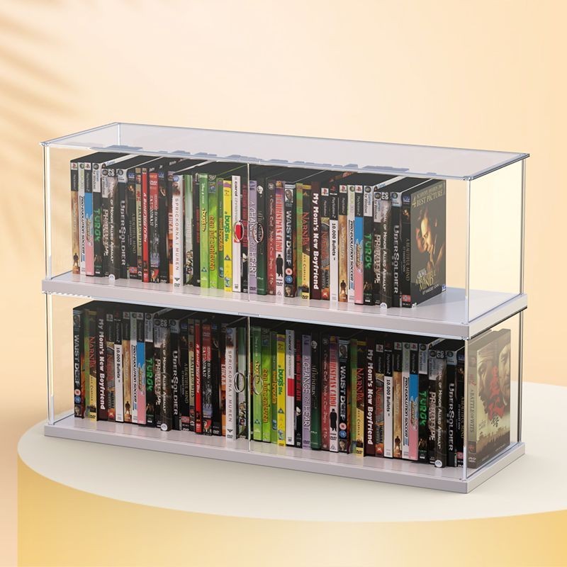 CDTransparent Rack Storage Ideas Display BoxDVDCD Film Rack CD Locker ...